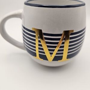 Round Monogram Mug 15 Oz "M"